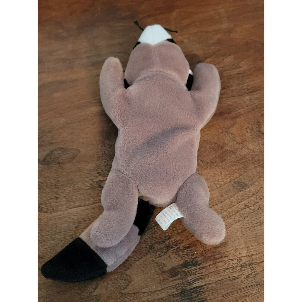1995 Ty Beanie Baby Ringo Raccoon Plush Stuffed Animal
